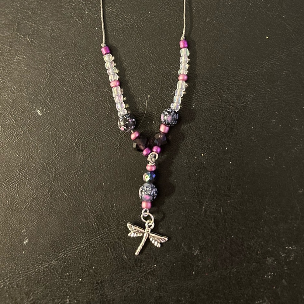 12 & 3/4 “ necklace with dragonfly